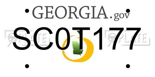 SC0T177 Georgia License Plate