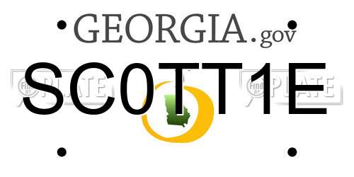 SC0TT1E Georgia License Plate