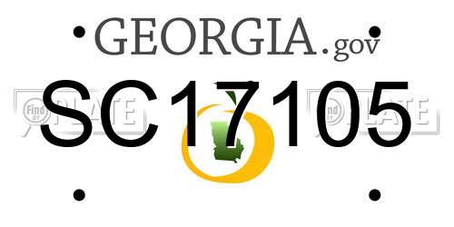 SC17105 Georgia License Plate