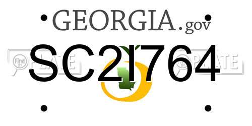 SC2I764 Georgia License Plate