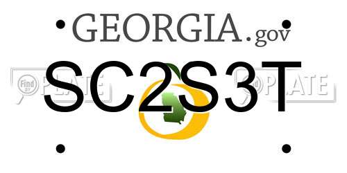 SC2S3T Georgia License Plate