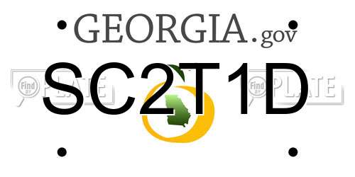 SC2T1D Georgia License Plate