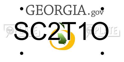 SC2T1O Georgia License Plate