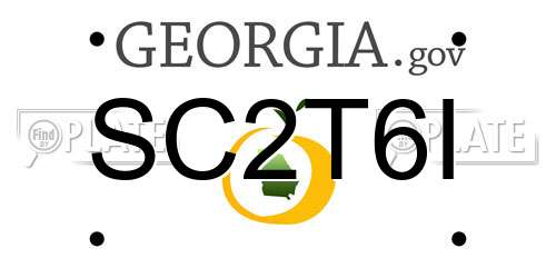 SC2T6I Georgia License Plate