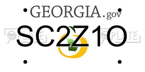 SC2Z1O Georgia License Plate