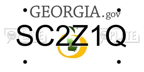 SC2Z1Q Georgia License Plate