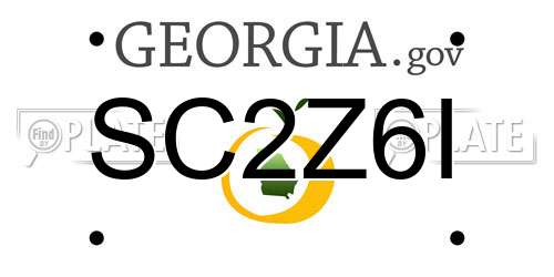 SC2Z6I Georgia License Plate