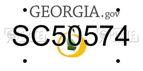 SC50574 Georgia License Plate