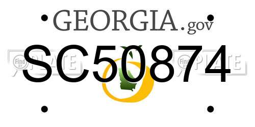 SC50874 Georgia License Plate