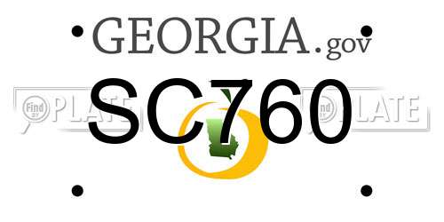 SC760 Georgia License Plate