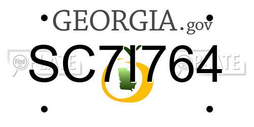 SC7I764 Georgia License Plate