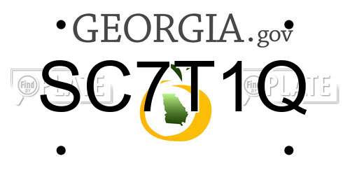 SC7T1Q Georgia License Plate