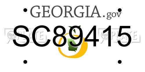 SC89415 Georgia License Plate