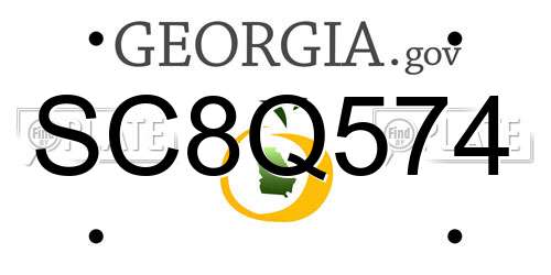 SC8Q574 Georgia License Plate
