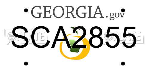 SCA2855 Georgia License Plate