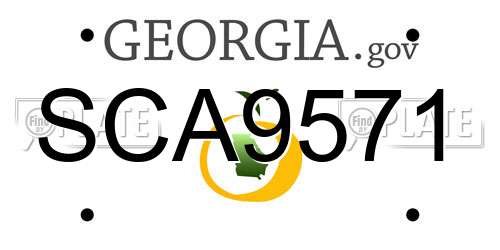 SCA9571 Georgia License Plate