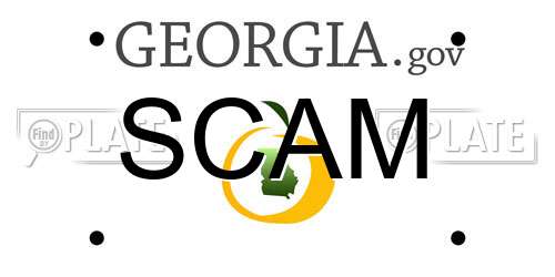 SCAM Georgia License Plate