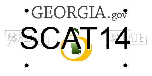 SCAT14 Georgia License Plate