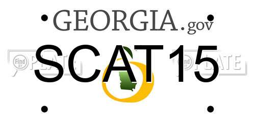 SCAT15 Georgia License Plate