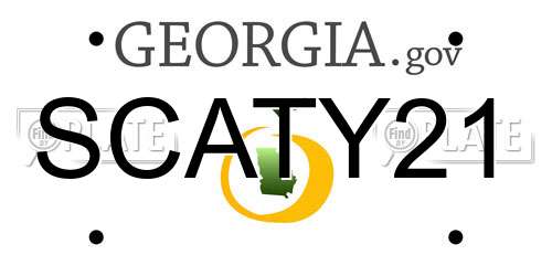SCATY21 Georgia License Plate