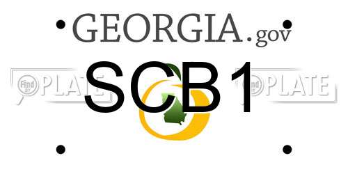 SCB1 Georgia License Plate