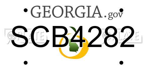 SCB4282 Georgia License Plate