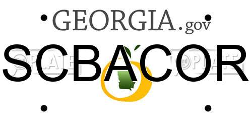 SCBACOR Georgia License Plate