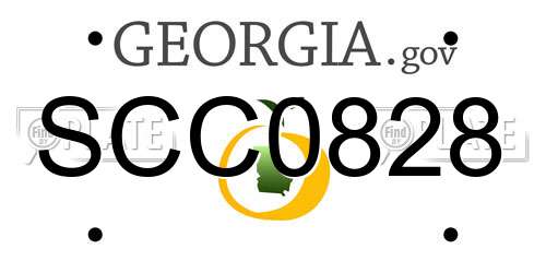 SCC0828 Georgia License Plate