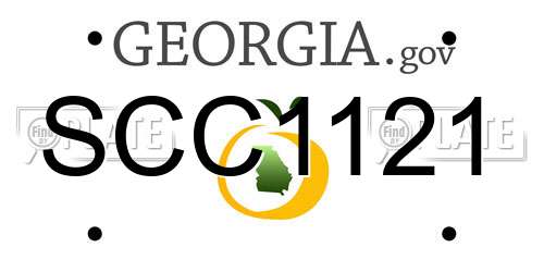 SCC1121 Georgia License Plate
