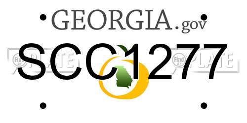 SCC1277 Georgia License Plate