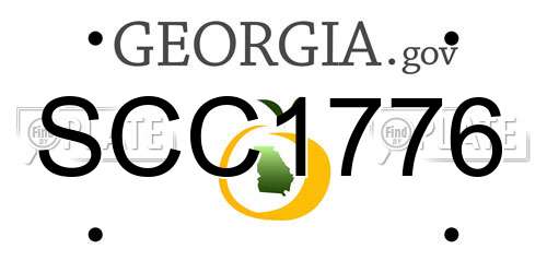 SCC1776 Georgia License Plate