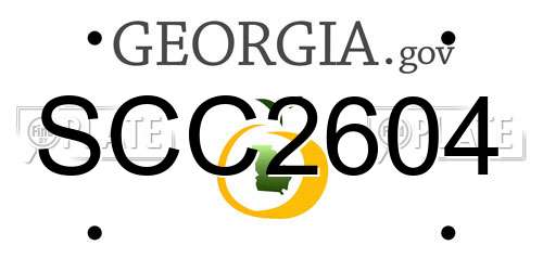 SCC2604 Georgia License Plate