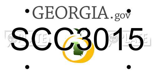 SCC3015 Georgia License Plate