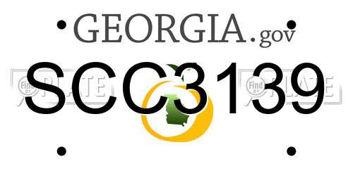 SCC3139 Georgia License Plate
