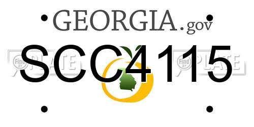 SCC4115 Georgia License Plate