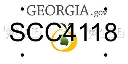 SCC4118 Georgia License Plate