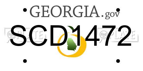 SCD1472 Georgia License Plate