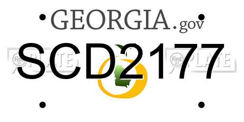 SCD2177 Georgia License Plate