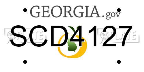 SCD4127 Georgia License Plate