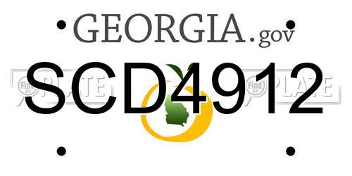 SCD4912 Georgia License Plate