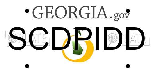SCDPIDD Georgia License Plate