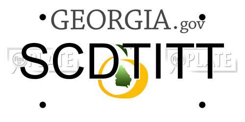 SCDTITT Georgia License Plate