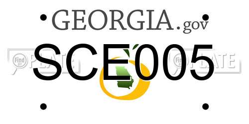 SCE005 Georgia License Plate