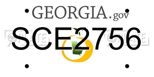 SCE2756 Georgia License Plate