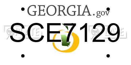 SCE7129 Georgia License Plate