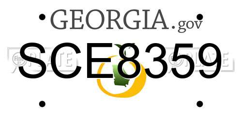 SCE8359 Georgia License Plate