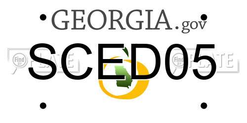 SCED05 Georgia License Plate