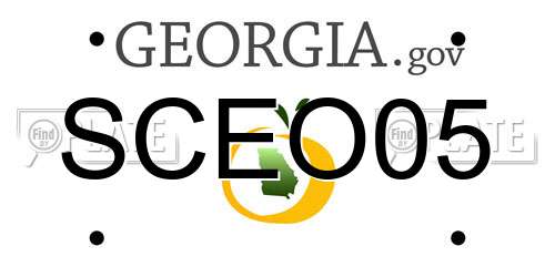 SCEO05 Georgia License Plate