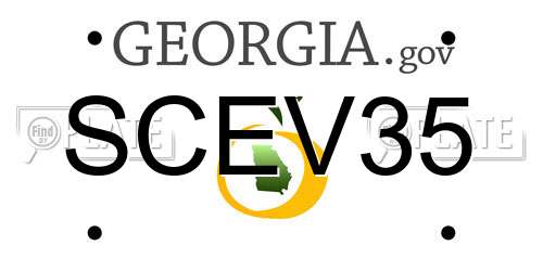 SCEV35 Georgia License Plate
