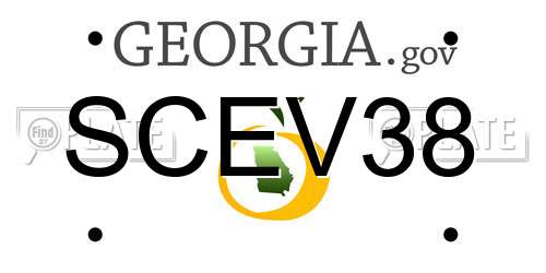 SCEV38 Georgia License Plate